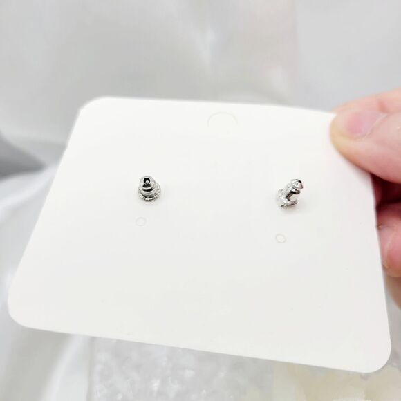 2/$20 Brand New White Teddy Bear Earrings - Picture 4 of 4